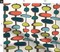 Mid Century Retro Vintage 1950S Geometric Modern Coral Teal Custom Printed Fabric by Spoonflower Various Fabrics by the Yard or Fat Quarter